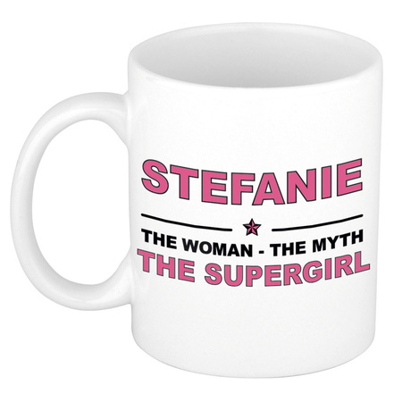 Stefanie The woman, The myth the supergirl name mug 300 ml