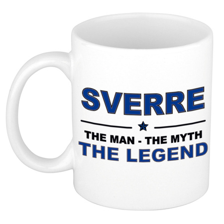 Sverre The man, The myth the legend pensioen cadeau mok/beker 300 ml