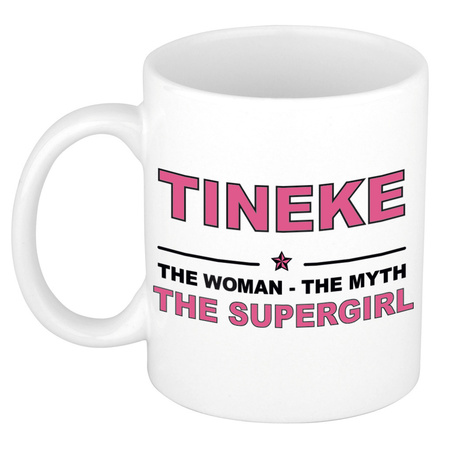 Tineke The woman, The myth the supergirl name mug 300 ml