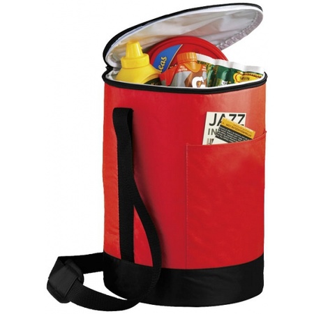 Round cooling bag red and black