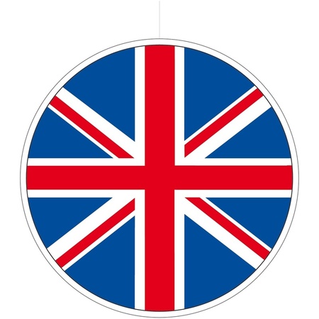 6-delige hou van Groot Brittanie/Engeland versiering set hartjes van 14 cm en 28 cm