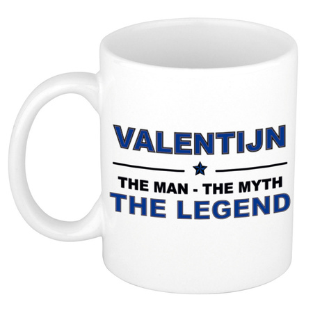 Valentijn The man, The myth the legend pensioen cadeau mok/beker 300 ml