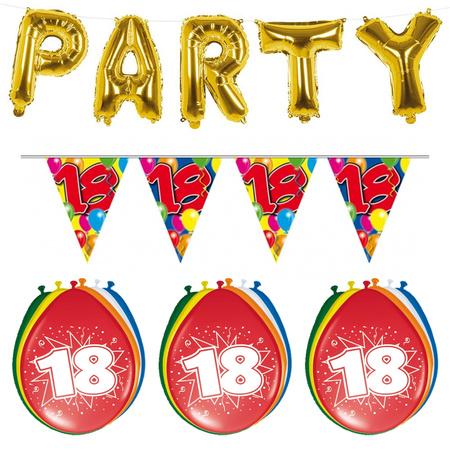 Birthday party 18 years decoration package