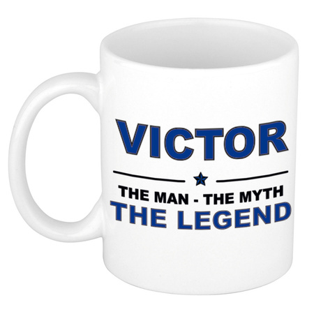 Victor The man, The myth the legend pensioen cadeau mok/beker 300 ml