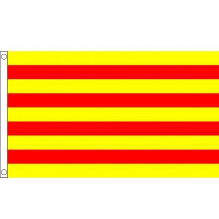 Vlag Catalonie met ringen 90 x 150 cm