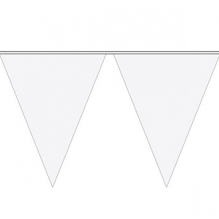 Witte vlaggetjeslijn 10 meter