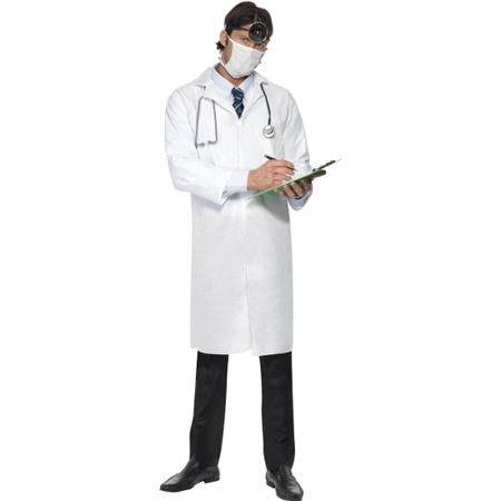 Feest verplegers/dokters outfit 48/50 (M) met pleister sticker