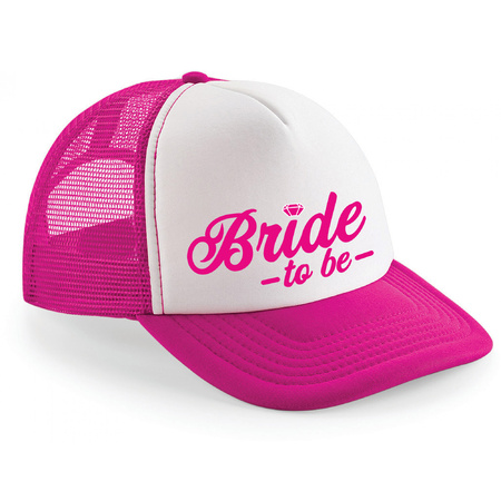 Vrijgezellenfeest pet voor dames - Bride to be - roze/wit - snapback/trucker cap