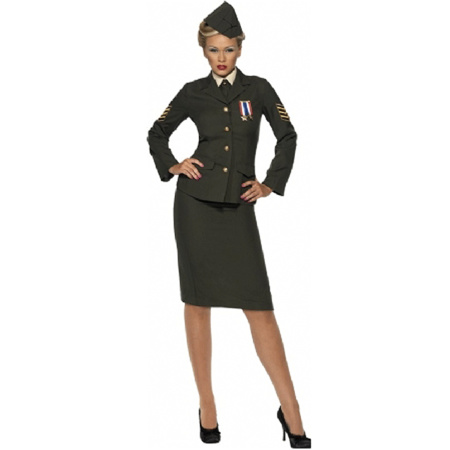 Dames legerofficier kostuum