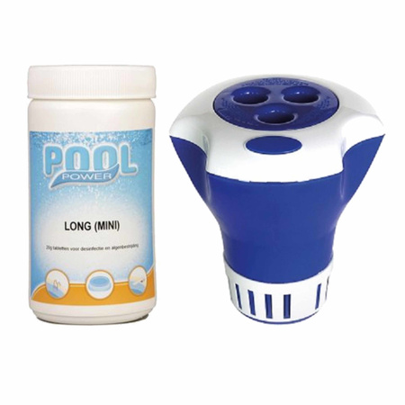 Chlorine dispenser pool float with chlorine tablets for small swimming pools