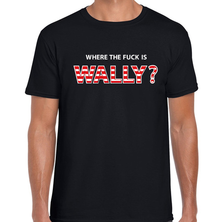 Where the fuck is Wally carnaval t-shirt black for men