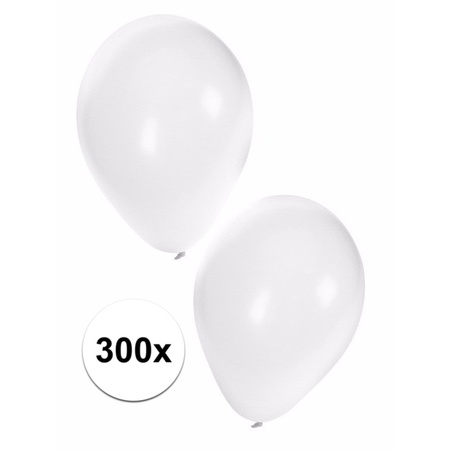 Witte feest ballonnen, 300 stuks