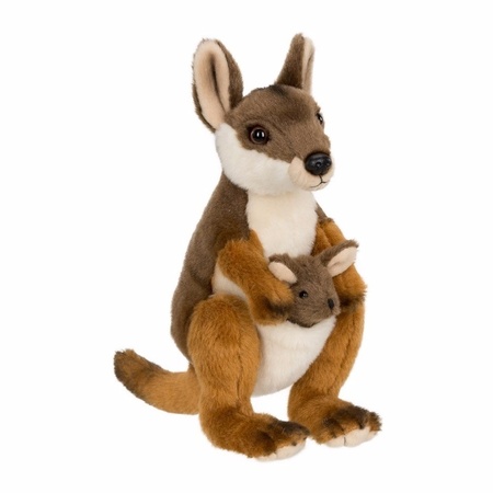 WNF knuffels kangoeroe met baby 19 cm