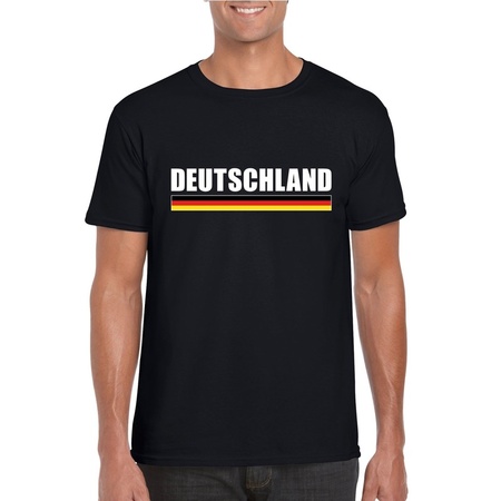 Zwart Duitsland supporter t-shirt voor heren