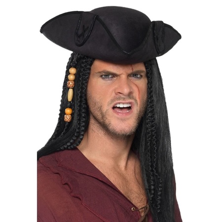 Tricorn pirate hat black