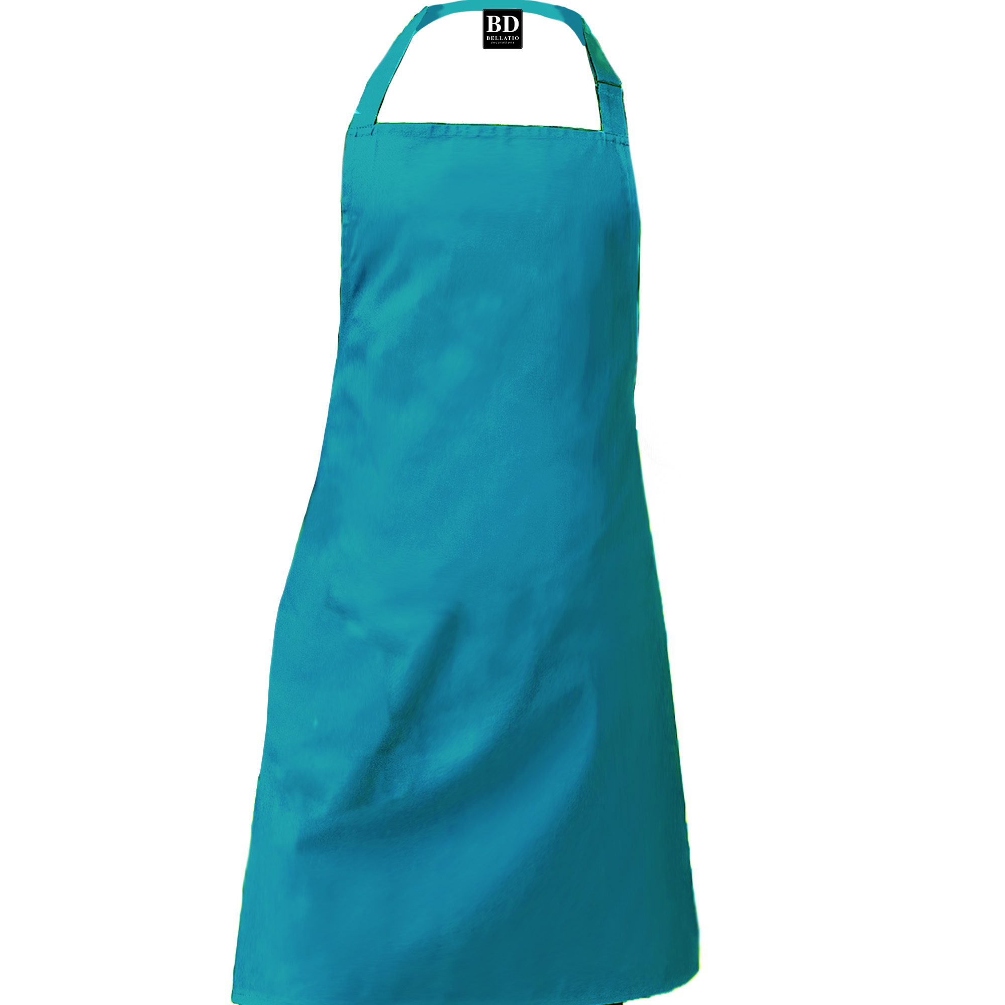 Chef kok barbeque schort / keukenschort turquoise blauw voor her